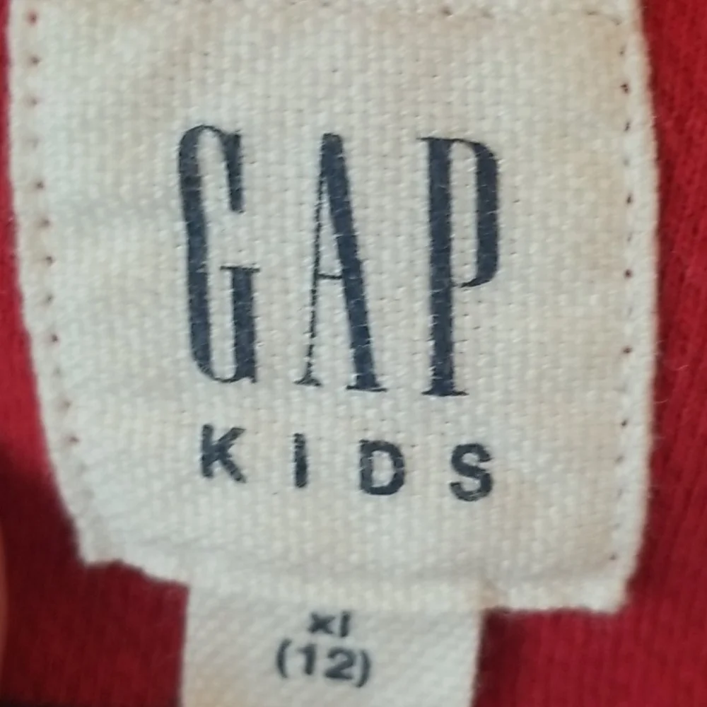 GAP red with blue stripe sweater size 12